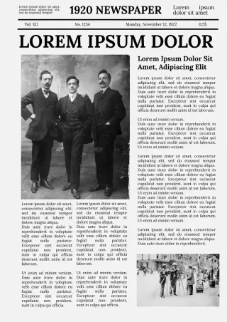 1920s Newspaper Template — free Google Docs template