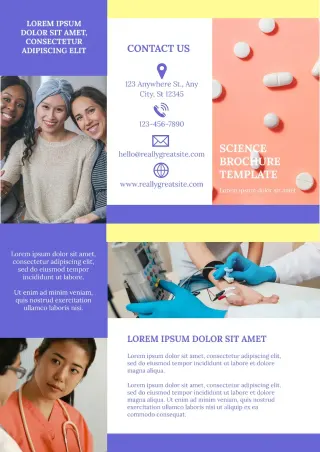 Brochure Science Template — free Google Docs template