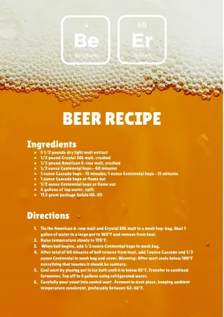 Beer Recipe Template — free Google Docs template