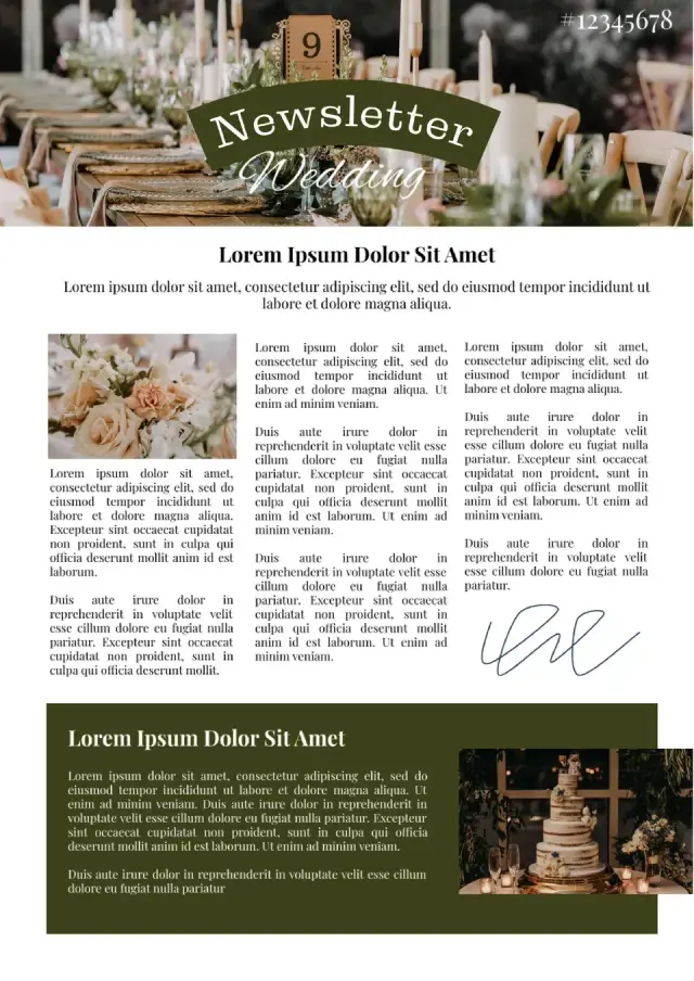 Wedding Program Newspaper Template — free Google Docs template