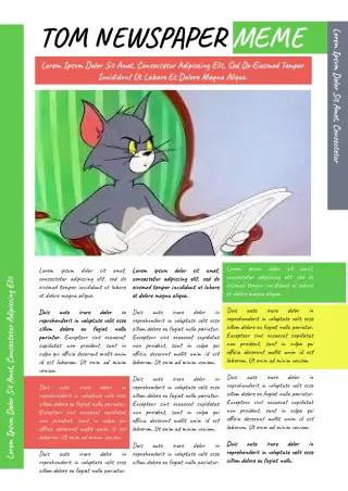 Tom Newspaper Meme Template — free Google Docs template