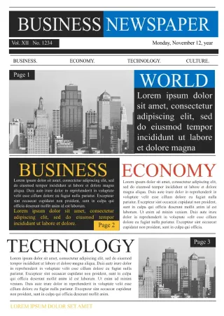 Business Newspaper Template — free Google Docs template