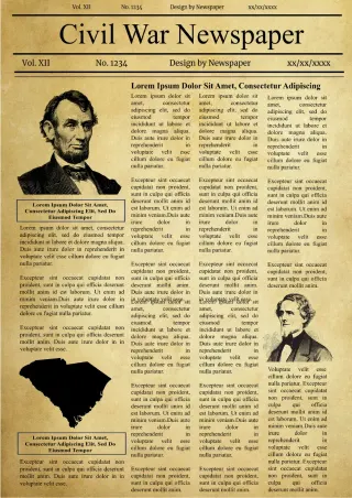 Civil War Newspaper Template — free Google Docs template