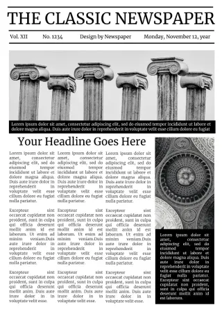 Classic Newspaper Template — free Google Docs template
