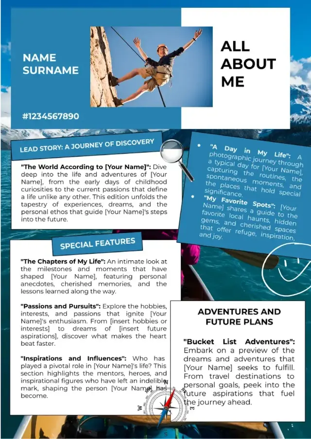 All About Me Newspaper Template — free Google Docs template