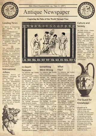 Antique Newspaper Template 2 — free Google Docs template